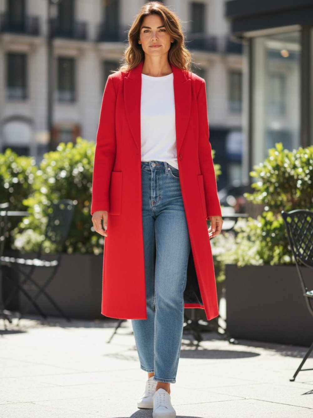 GARFIELD & MARKS Women's EUC "Channing Jacket" Duster/Coat/Blazer Red | Size 8